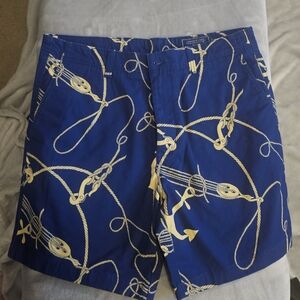 Vineyard Vines Blue and Yellow Anchor Men Shorts